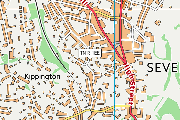 TN13 1EE map - OS VectorMap District (Ordnance Survey)
