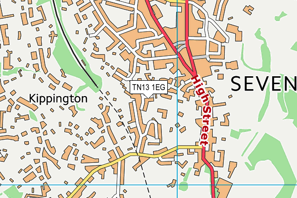 TN13 1EG map - OS VectorMap District (Ordnance Survey)