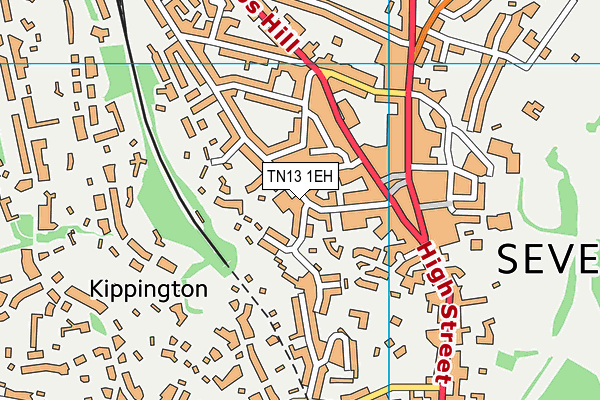 St Thomas' Catholic Primary School, Sevenoaks map (TN13 1EH) - OS VectorMap District (Ordnance Survey)
