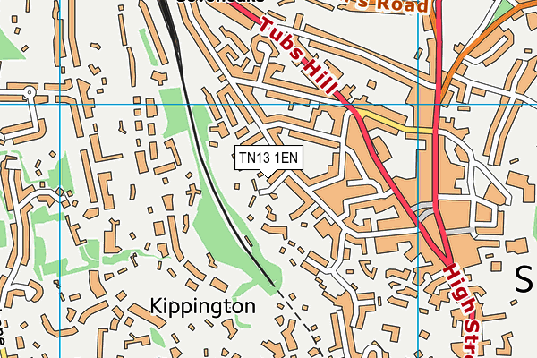 TN13 1EN map - OS VectorMap District (Ordnance Survey)