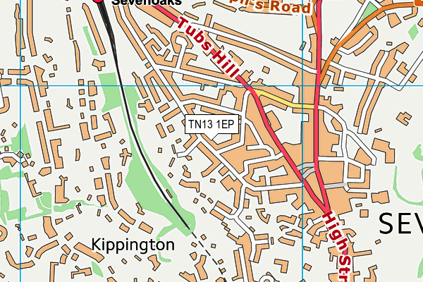 TN13 1EP map - OS VectorMap District (Ordnance Survey)