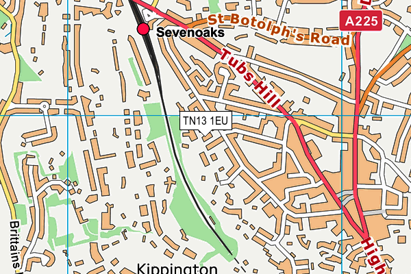 TN13 1EU map - OS VectorMap District (Ordnance Survey)