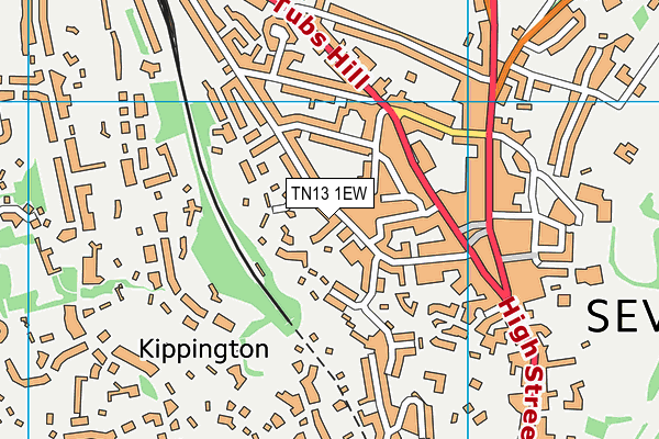 TN13 1EW map - OS VectorMap District (Ordnance Survey)