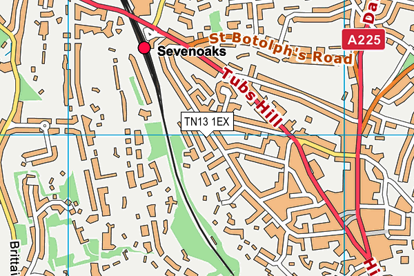 TN13 1EX map - OS VectorMap District (Ordnance Survey)