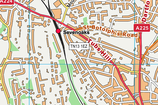 TN13 1EZ map - OS VectorMap District (Ordnance Survey)