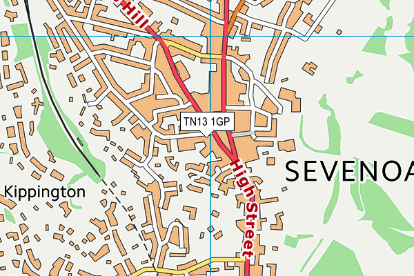 TN13 1GP map - OS VectorMap District (Ordnance Survey)