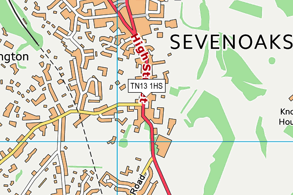 TN13 1HS map - OS VectorMap District (Ordnance Survey)