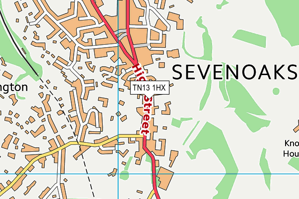 TN13 1HX map - OS VectorMap District (Ordnance Survey)