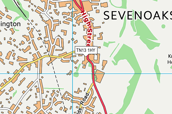 TN13 1HY map - OS VectorMap District (Ordnance Survey)