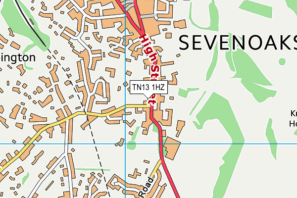 TN13 1HZ map - OS VectorMap District (Ordnance Survey)