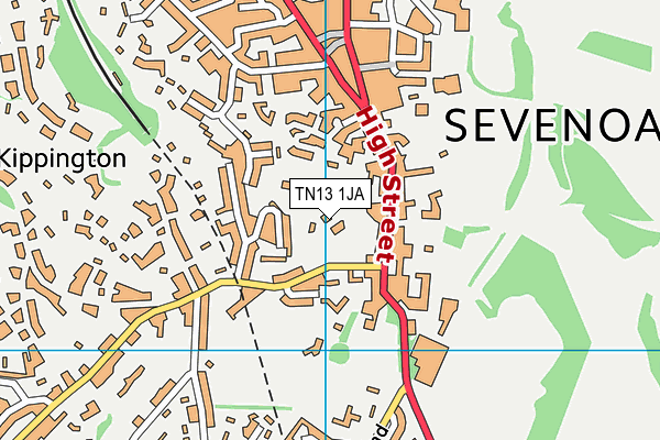 TN13 1JA map - OS VectorMap District (Ordnance Survey)