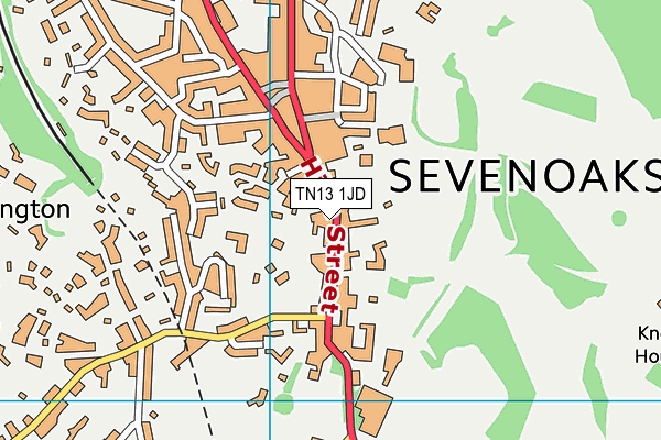 TN13 1JD map - OS VectorMap District (Ordnance Survey)