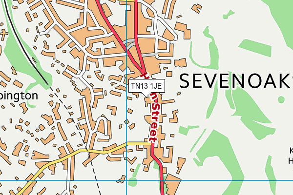 TN13 1JE map - OS VectorMap District (Ordnance Survey)