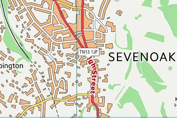 TN13 1JF map - OS VectorMap District (Ordnance Survey)