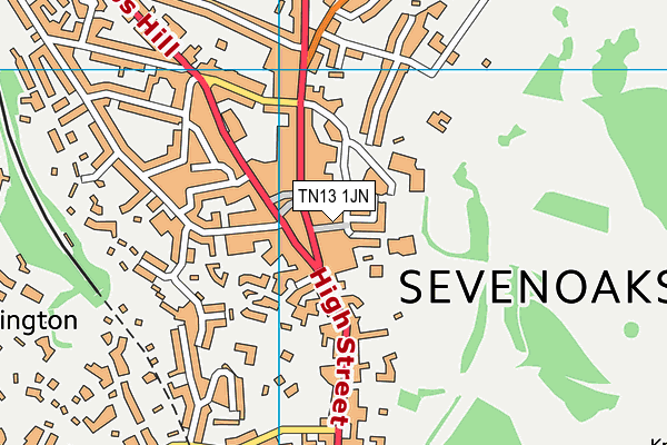TN13 1JN map - OS VectorMap District (Ordnance Survey)