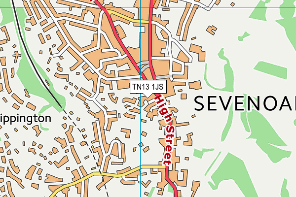 TN13 1JS map - OS VectorMap District (Ordnance Survey)