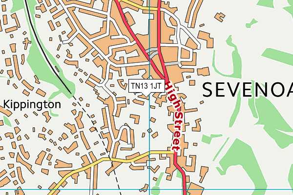 TN13 1JT map - OS VectorMap District (Ordnance Survey)