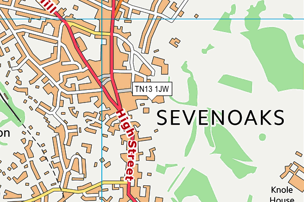 TN13 1JW map - OS VectorMap District (Ordnance Survey)