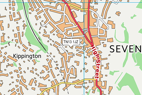 TN13 1JZ map - OS VectorMap District (Ordnance Survey)