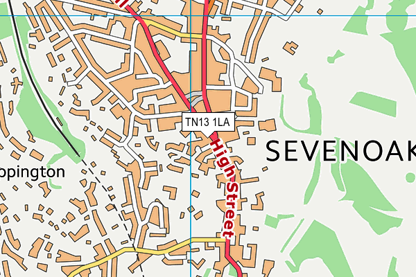 TN13 1LA map - OS VectorMap District (Ordnance Survey)