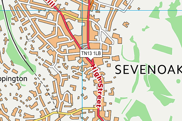 TN13 1LB map - OS VectorMap District (Ordnance Survey)