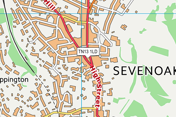 TN13 1LD map - OS VectorMap District (Ordnance Survey)