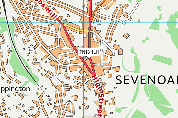 TN13 1LH map - OS VectorMap District (Ordnance Survey)