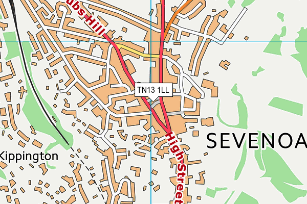 TN13 1LL map - OS VectorMap District (Ordnance Survey)