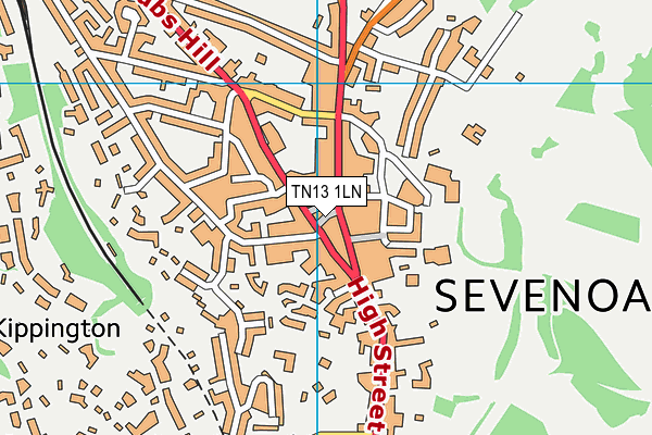 TN13 1LN map - OS VectorMap District (Ordnance Survey)