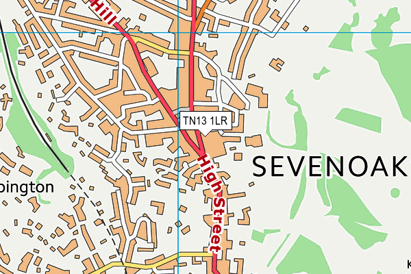 TN13 1LR map - OS VectorMap District (Ordnance Survey)