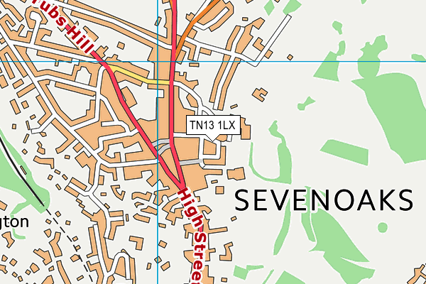 TN13 1LX map - OS VectorMap District (Ordnance Survey)