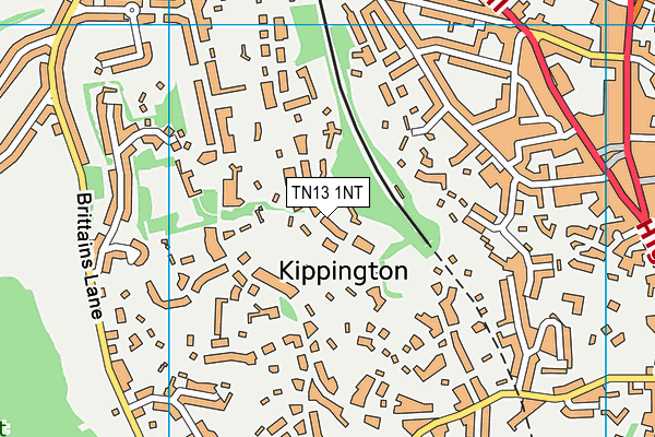 TN13 1NT map - OS VectorMap District (Ordnance Survey)
