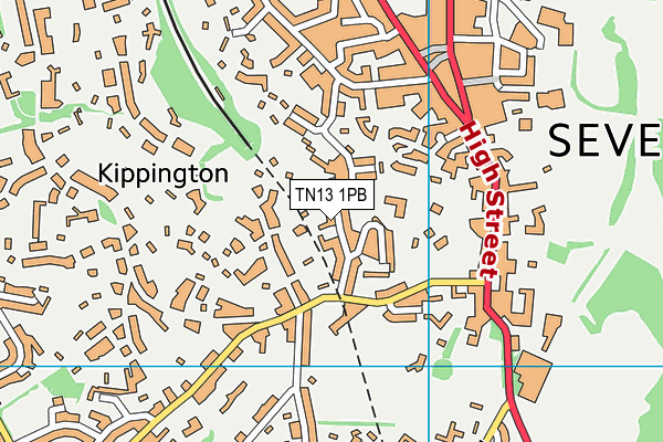 TN13 1PB map - OS VectorMap District (Ordnance Survey)