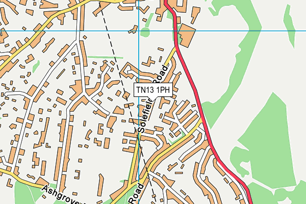 Solefield School map (TN13 1PH) - OS VectorMap District (Ordnance Survey)