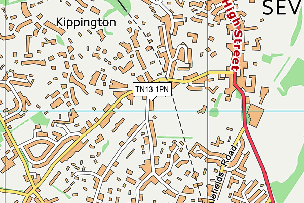 TN13 1PN map - OS VectorMap District (Ordnance Survey)