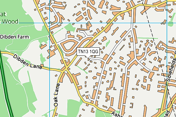 TN13 1QG map - OS VectorMap District (Ordnance Survey)