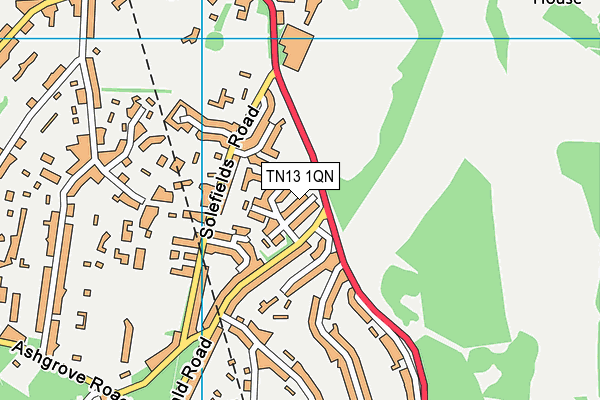 TN13 1QN map - OS VectorMap District (Ordnance Survey)