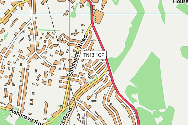 TN13 1QP map - OS VectorMap District (Ordnance Survey)