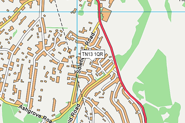 TN13 1QR map - OS VectorMap District (Ordnance Survey)