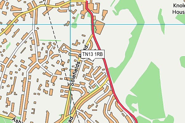 TN13 1RB map - OS VectorMap District (Ordnance Survey)