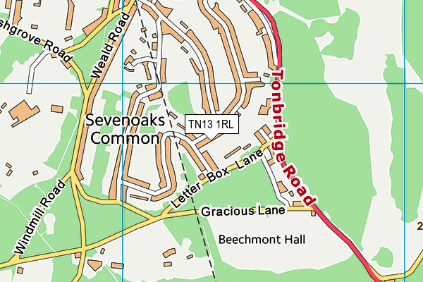 TN13 1RL map - OS VectorMap District (Ordnance Survey)