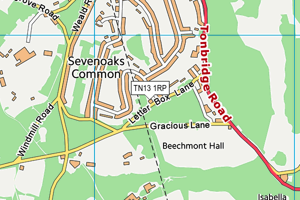 TN13 1RP map - OS VectorMap District (Ordnance Survey)