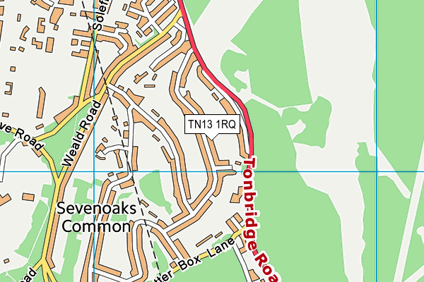 TN13 1RQ map - OS VectorMap District (Ordnance Survey)