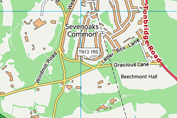 TN13 1RS map - OS VectorMap District (Ordnance Survey)