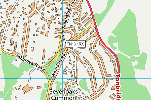 TN13 1RX map - OS VectorMap District (Ordnance Survey)