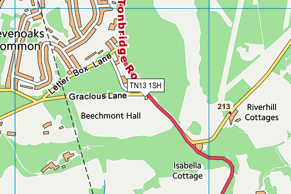 TN13 1SH map - OS VectorMap District (Ordnance Survey)