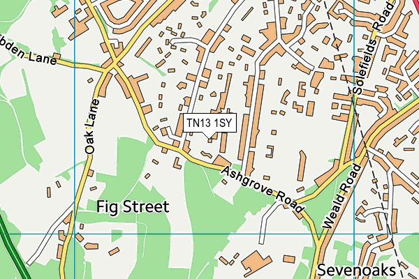 TN13 1SY map - OS VectorMap District (Ordnance Survey)