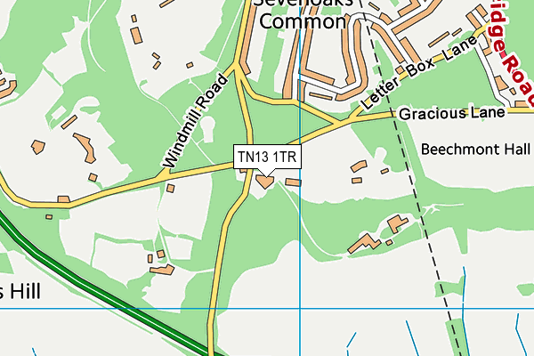 TN13 1TR map - OS VectorMap District (Ordnance Survey)