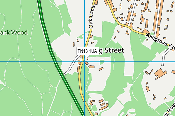 TN13 1UA map - OS VectorMap District (Ordnance Survey)