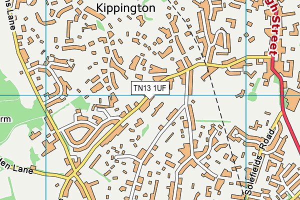 TN13 1UF map - OS VectorMap District (Ordnance Survey)